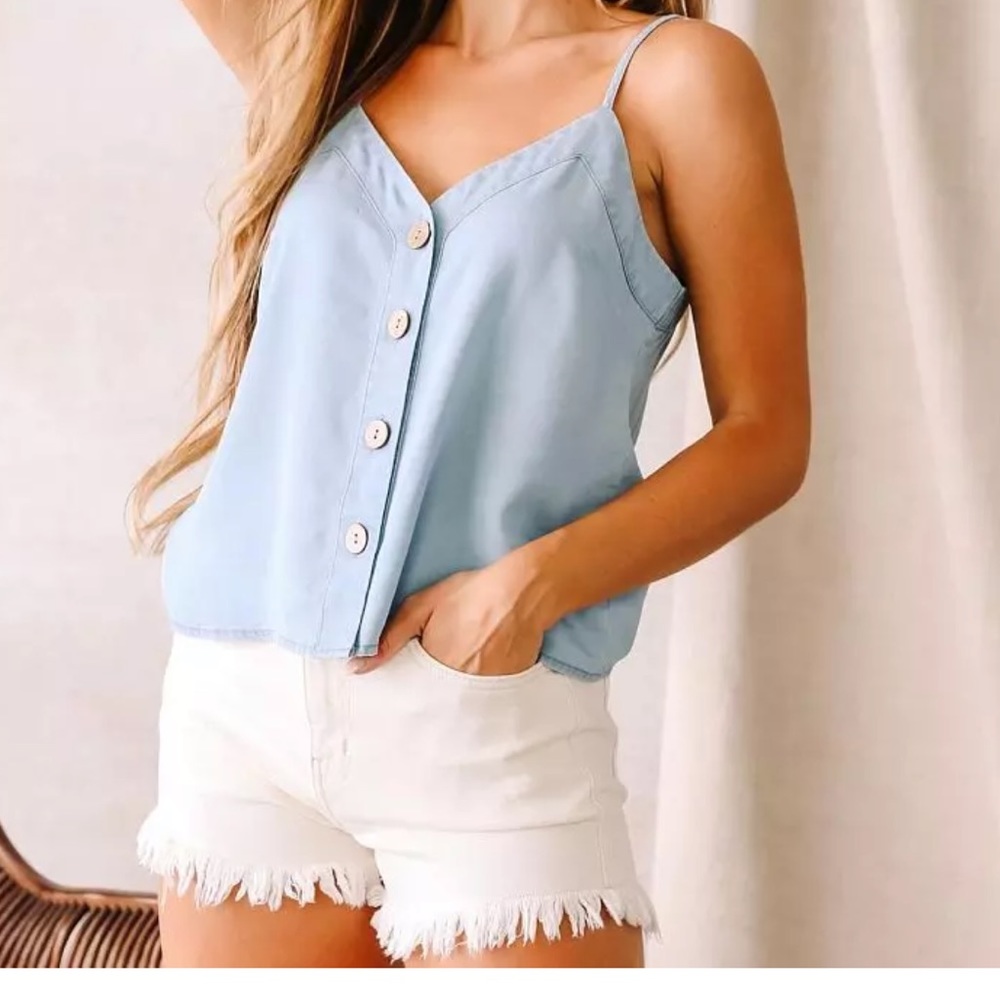 Button Down Tank Top